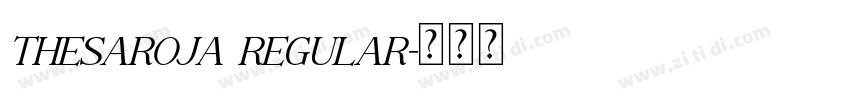 TheSaroja Regular字体转换